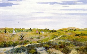  Shin Pintura al %c3%b3leo - A lo largo del camino en el paisaje impresionista de Shinnecock William Merritt Chase